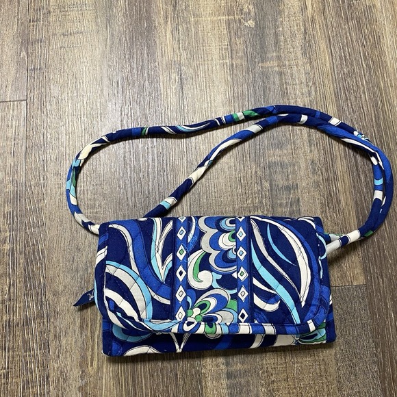 Vera Bradley Mediterranean Blue Shoulder Crossbody Bag - Picture 14 of 15